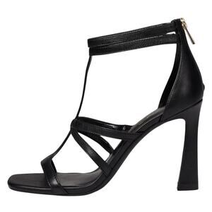 Jessica Simpson Aaralyn Black Heel Leather Heeled Sandals Size 9.5